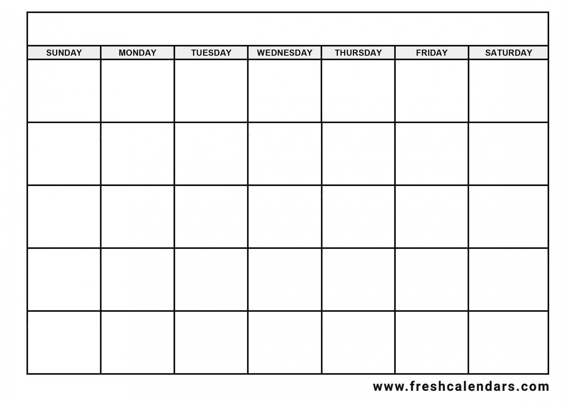 Blank Days Of The Week Calendar Free Letter Templates