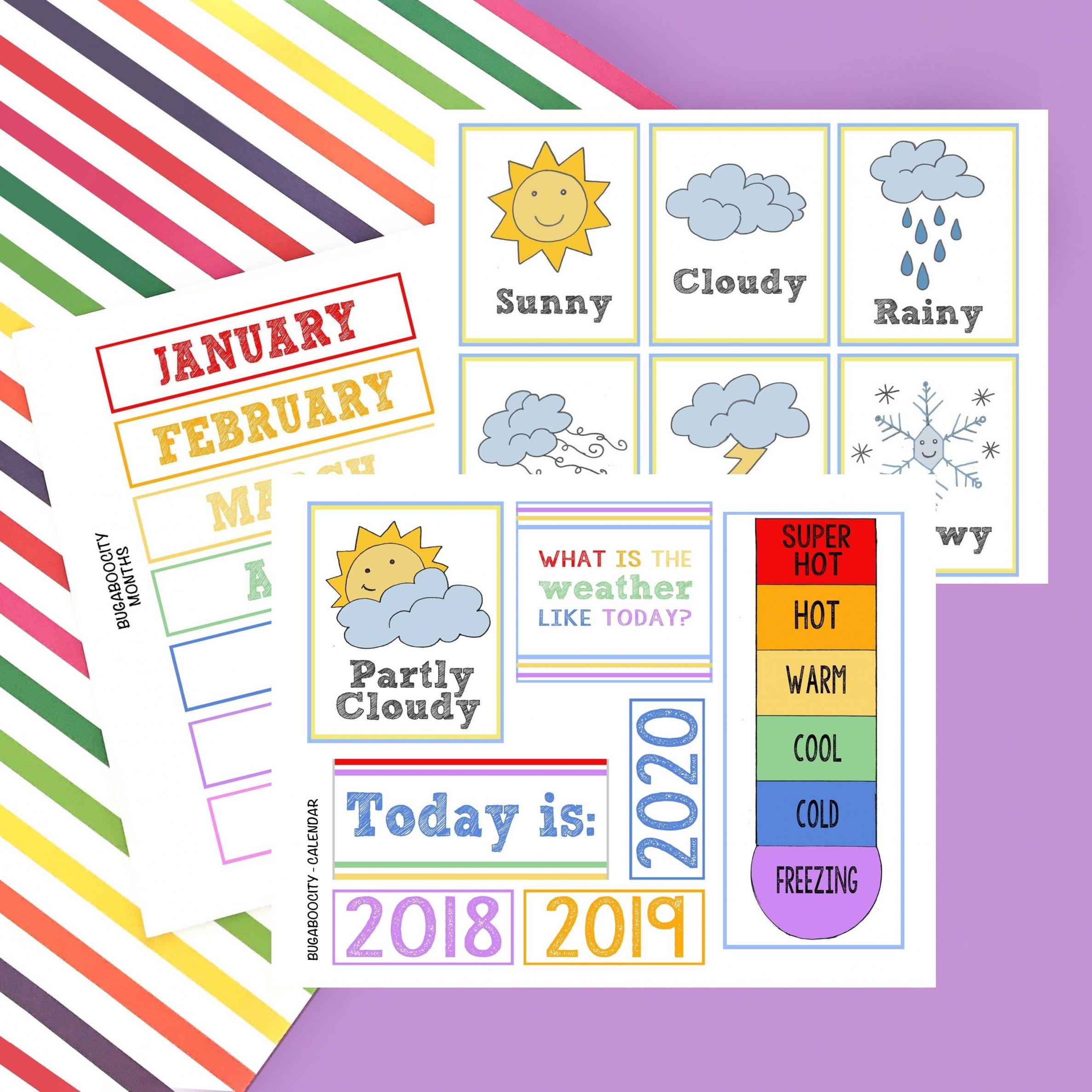 Preschool Calendar Printables
