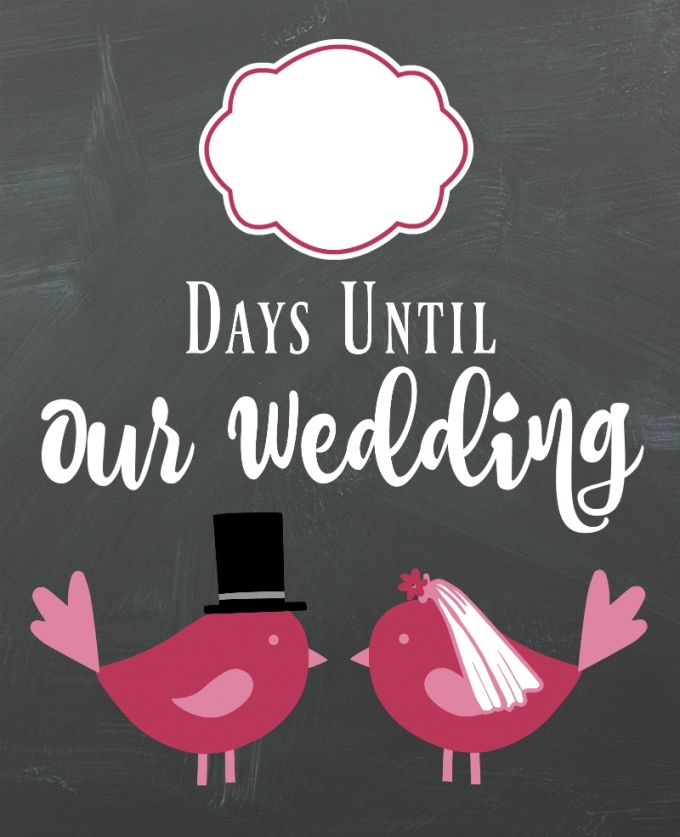Wedding Countdown Printable Wedding Countdown Printable