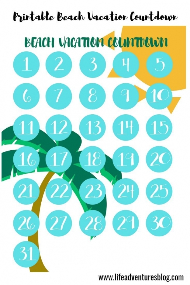 Printable Vacation Countdown Calendar