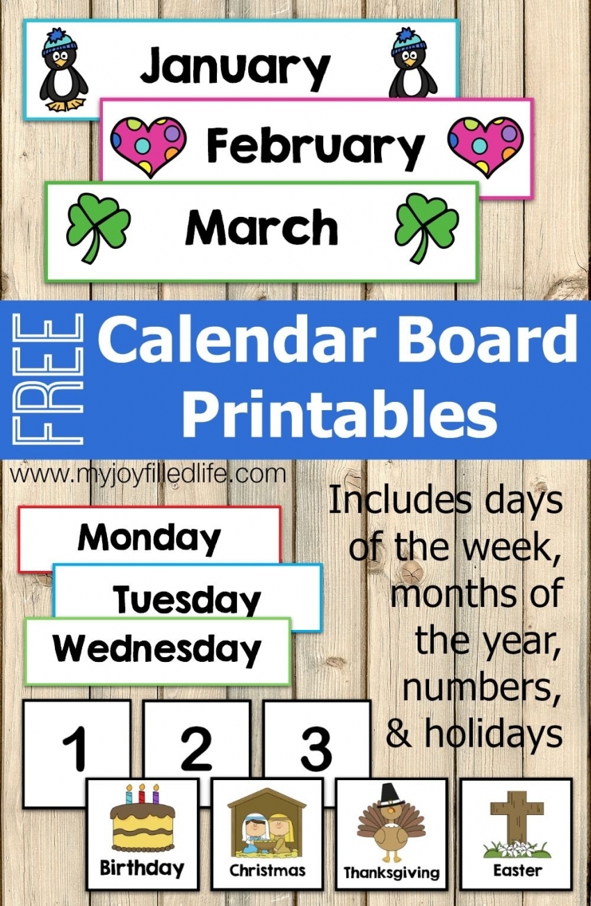 Preschool Calendar Printables Preschool Calendar Printables