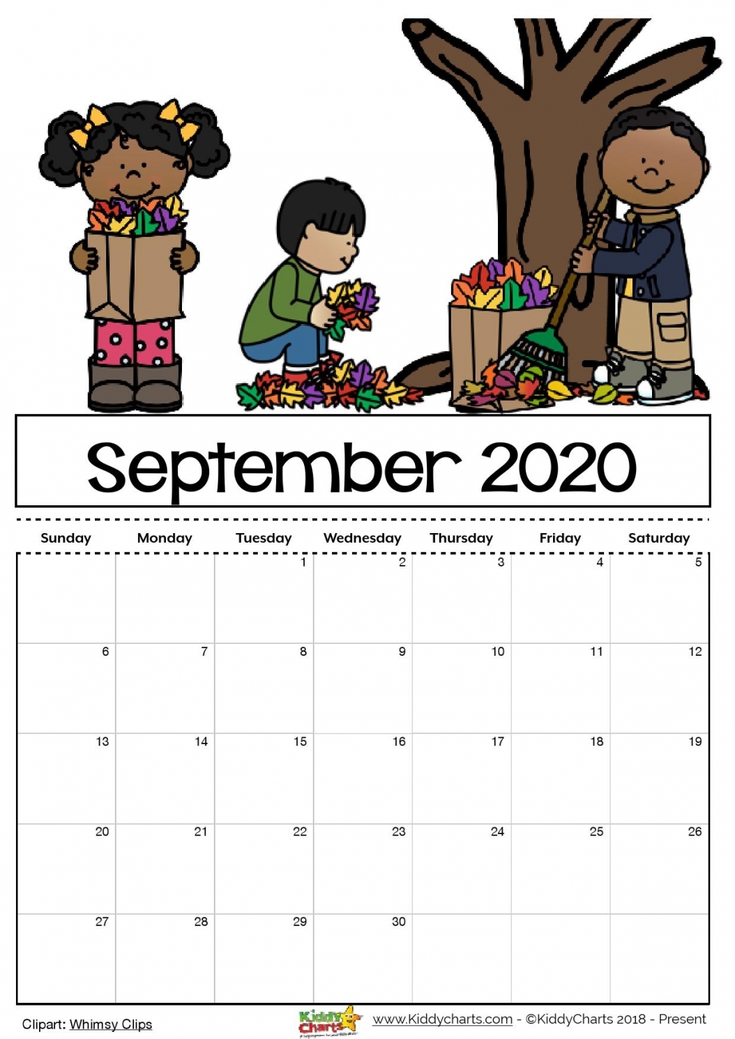 Printable Calendar For Kids 2020 Printable Calendar For Kids 2020