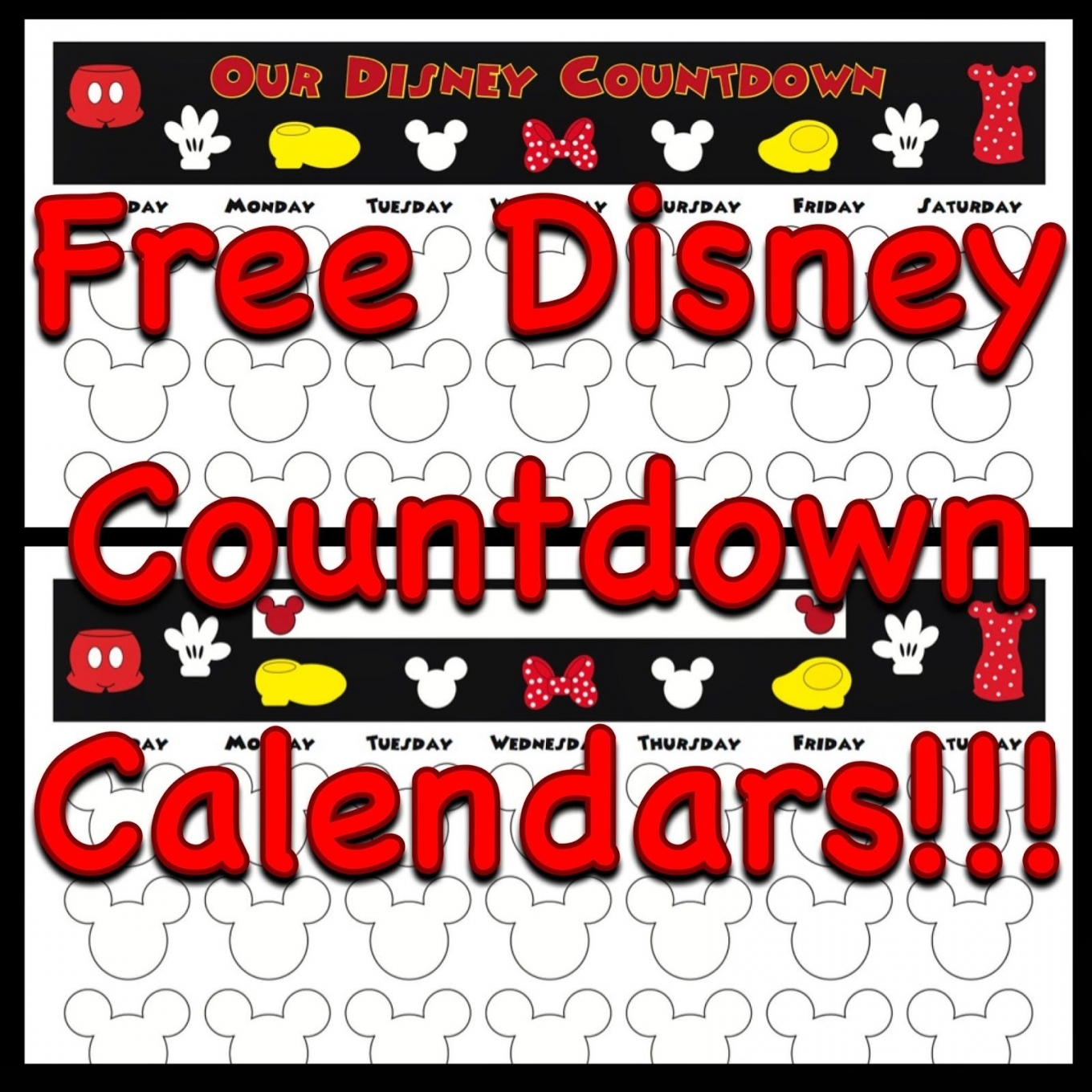 100 Day Disney Countdown Printable
