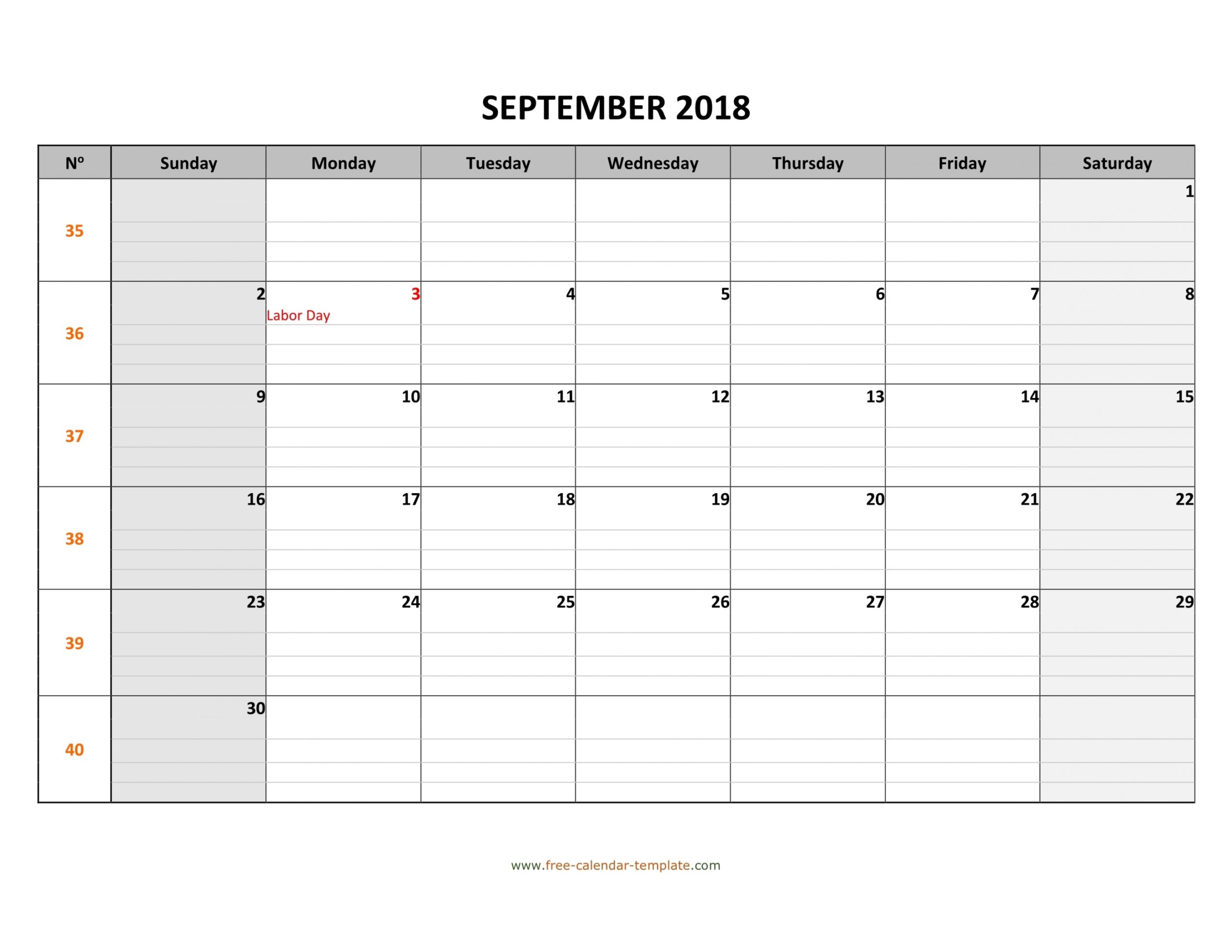 Printable Monthly Calendar With Lines