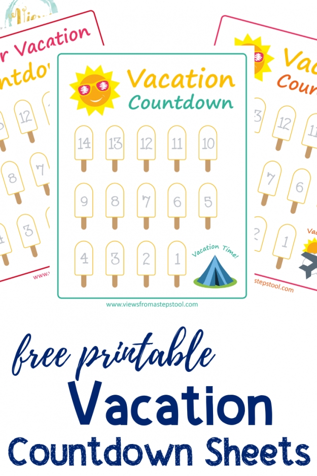 Printable Vacation Countdown Calendar Printable Vacation Countdown Calendar