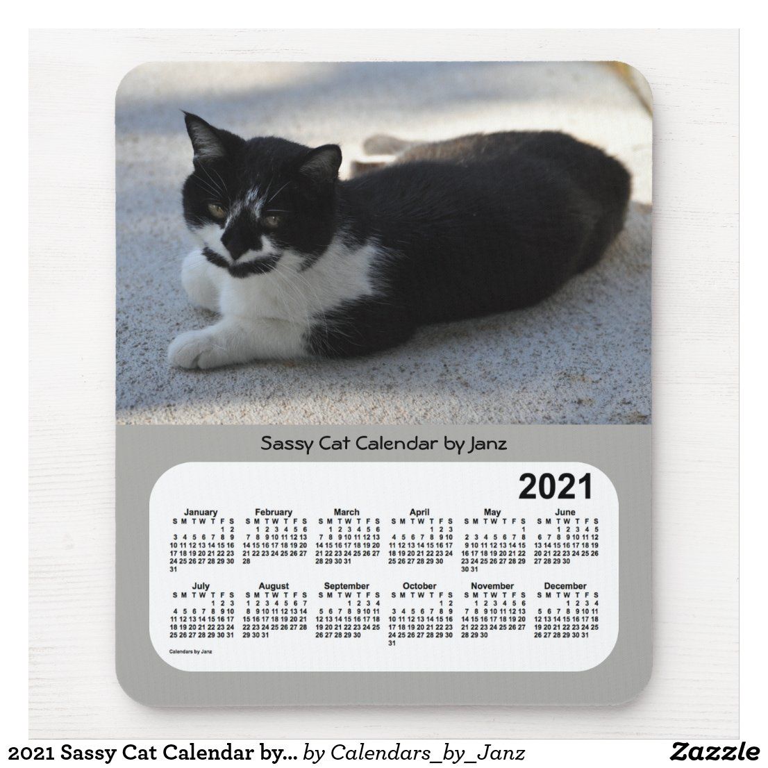 Printable Mouse Pad Calendar 2021 Free Letter Templates