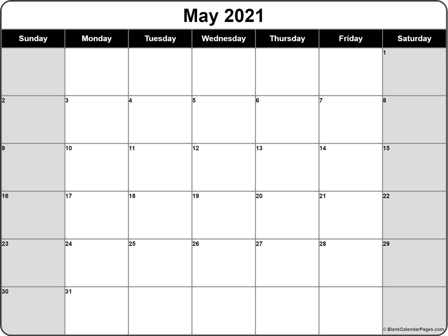 May 2021 calendar | free printable monthly calendars