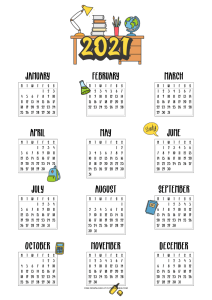 School Calendar Printable For 2020 - 2021 - Cute Freebies ...