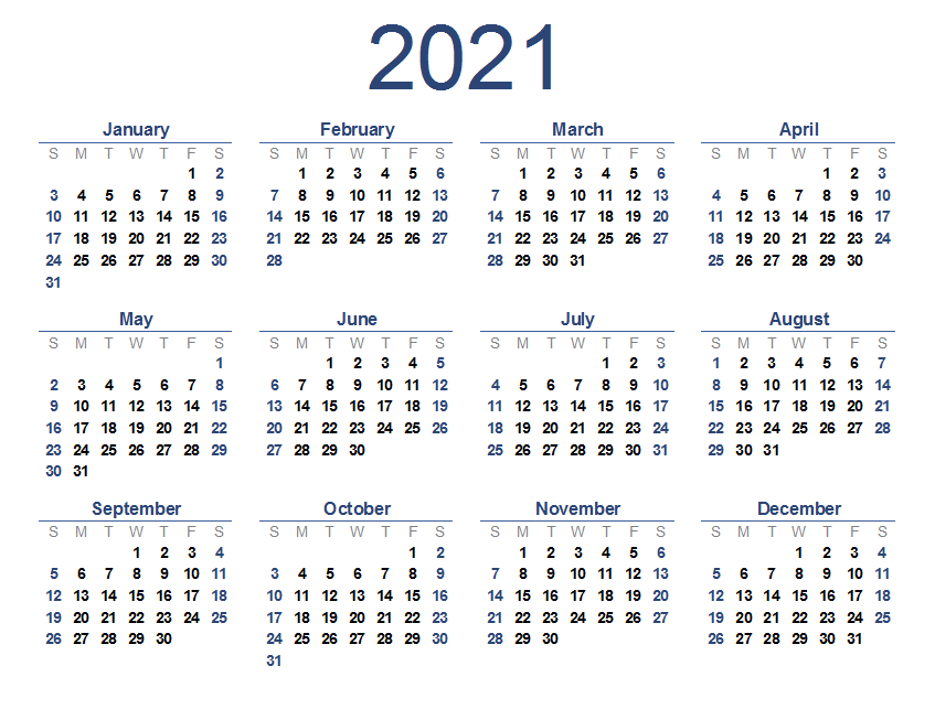 Printable Almanac Calendar 2021 Free Letter Templates