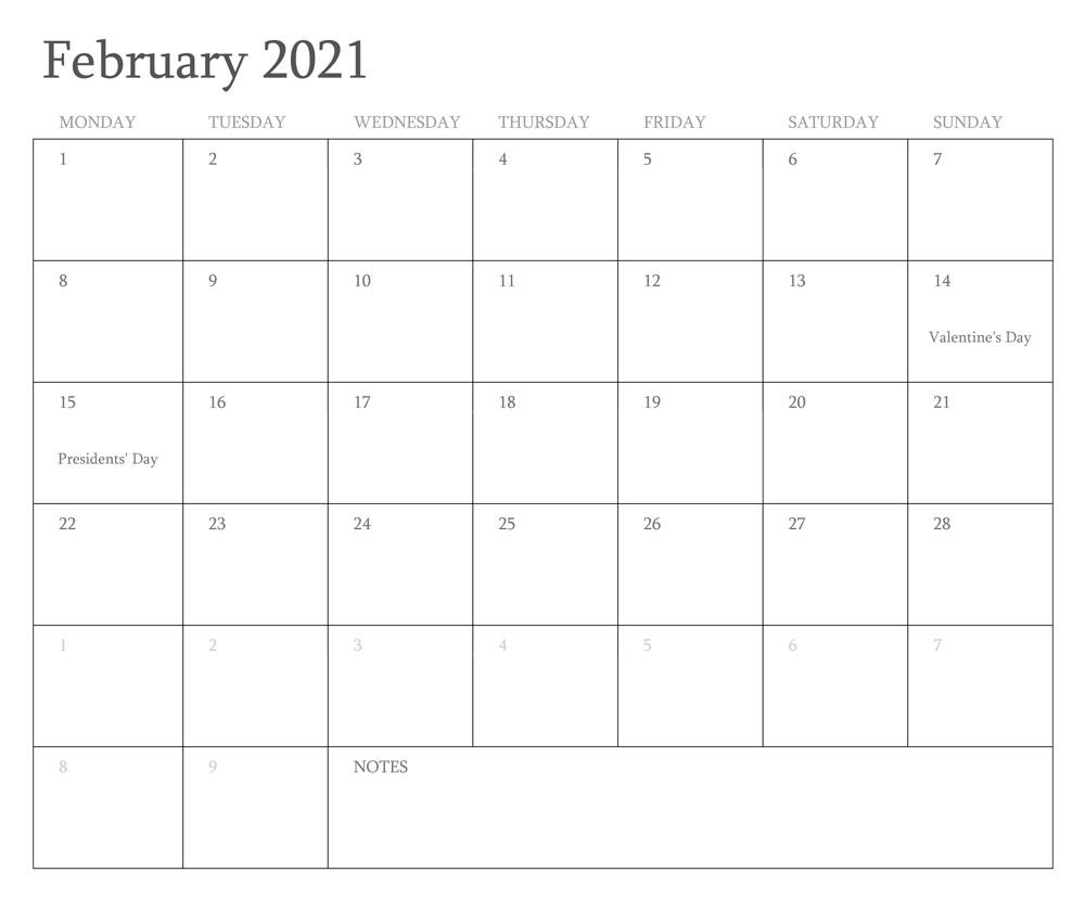 Government Holidays In February 2021 Free Printable ...