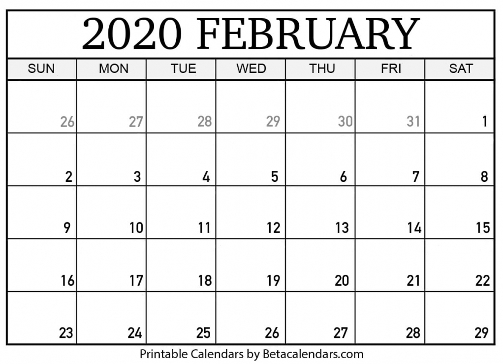 February 2021 Calendar Beta