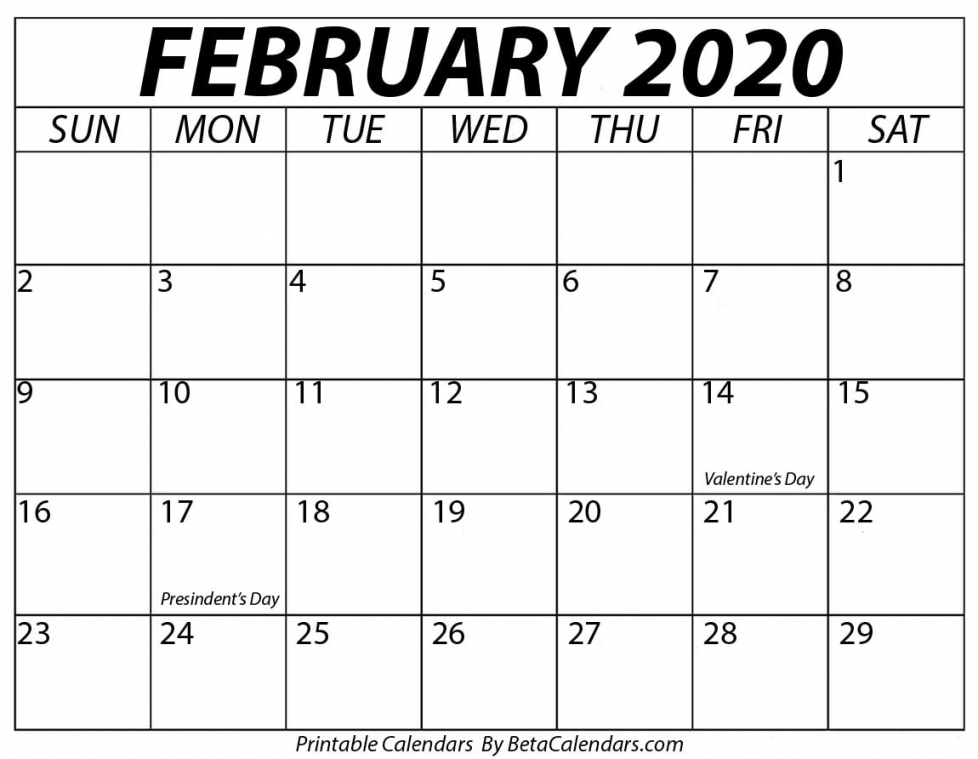 February 2021 Calendar Beta