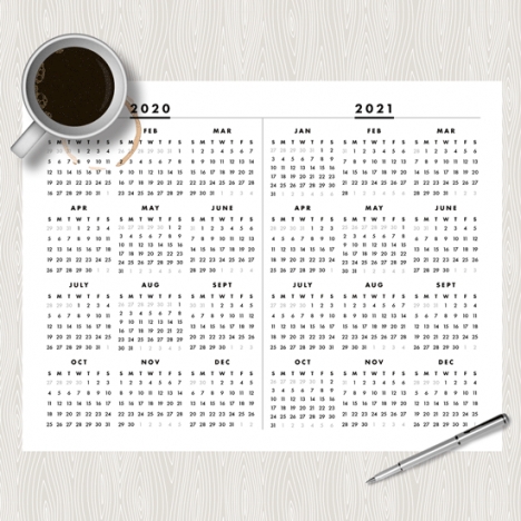 2021 Mini Calendar Printable
