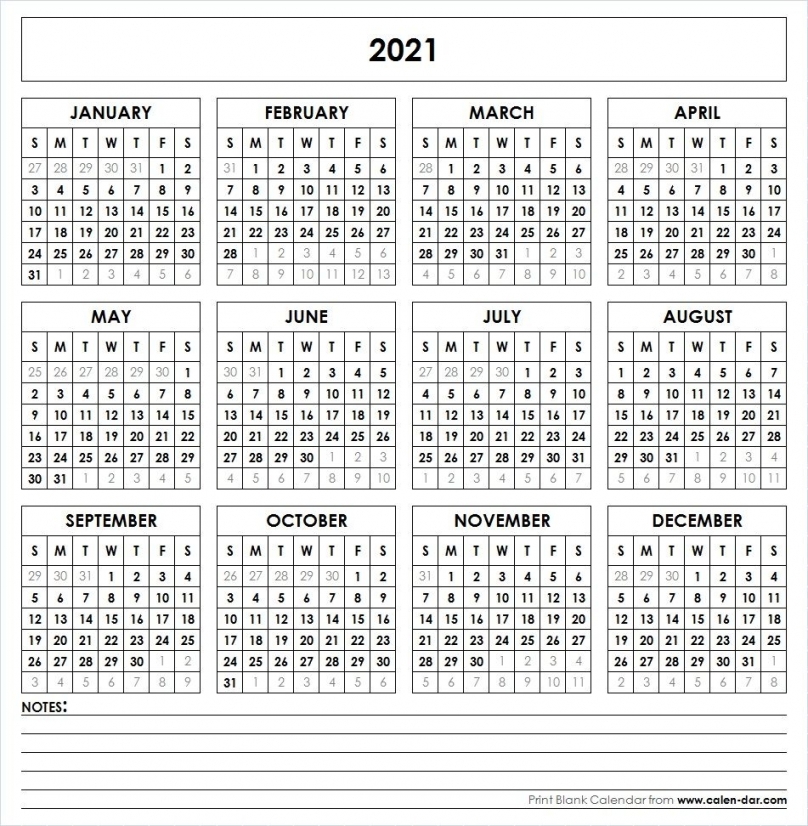 2021 Printable Calendar Australia