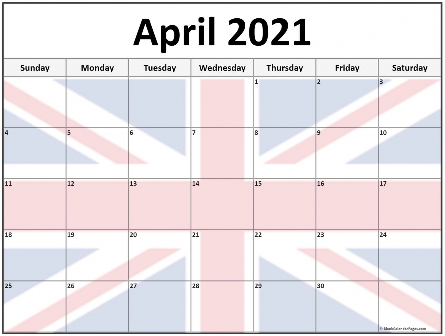 2021 Printable Calendar Uk