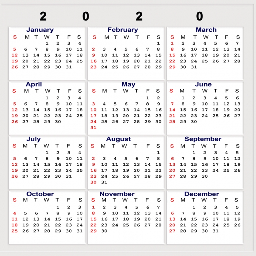 Free Calendar Printable 2020 Uk Free Calendar Printable 2020 Uk