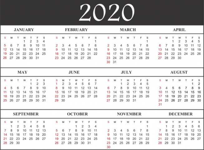 Free Calendar Printable 2020 Uk