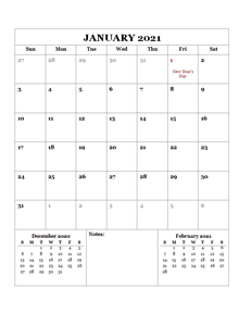 Printable 2021 Canadian Calendar Templates with Statutory ...
