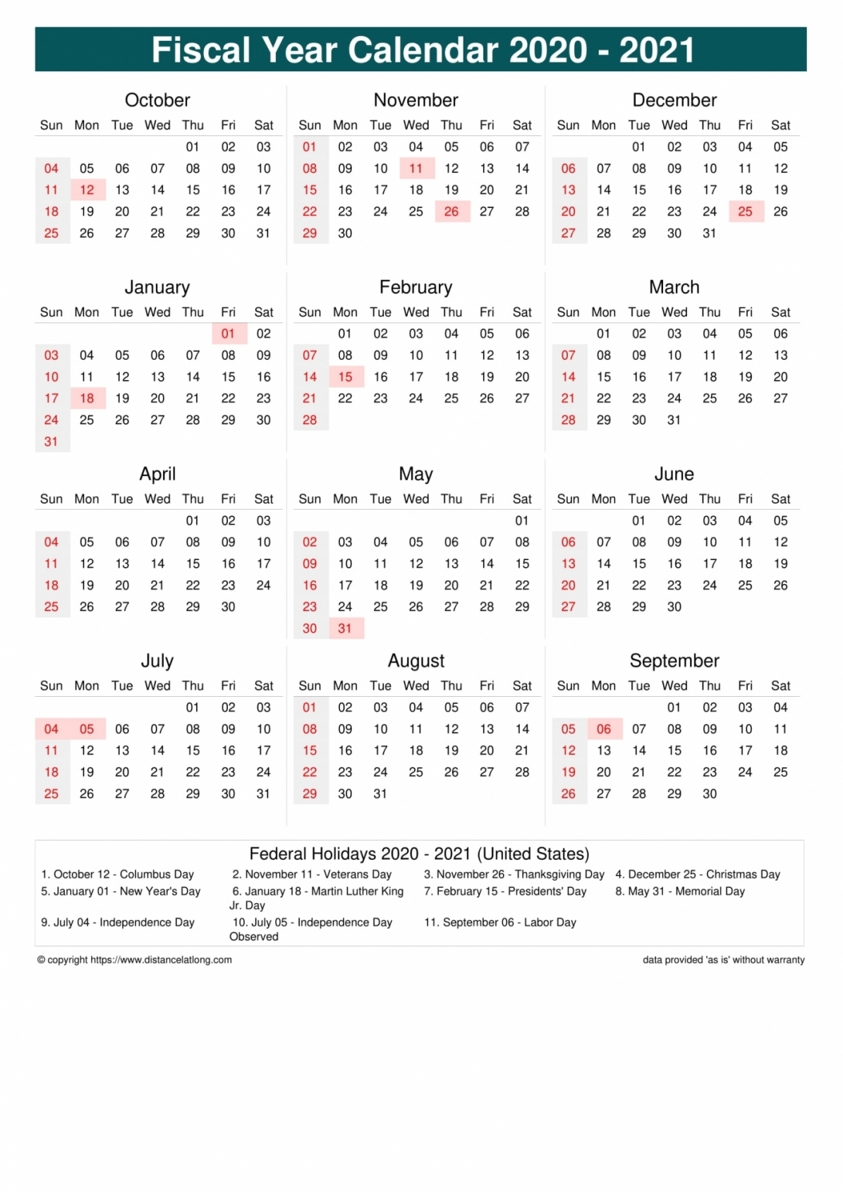 Printable 2021 Calendar Australia