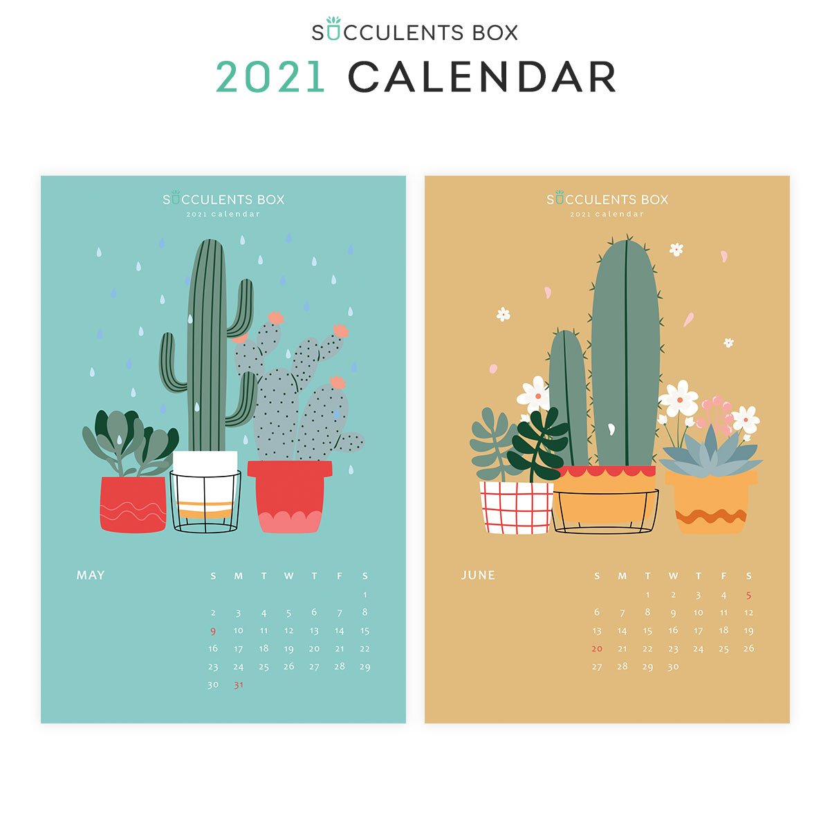 2021 colorful monthly calendar printable free letter templates