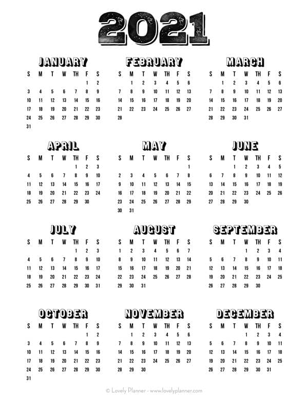 Editable Free Printable 2021 Calendar With Holidays ...