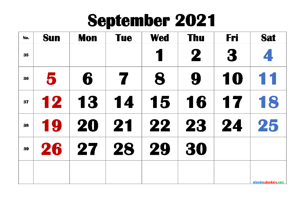 Calendar September 2021 To August 2022 5