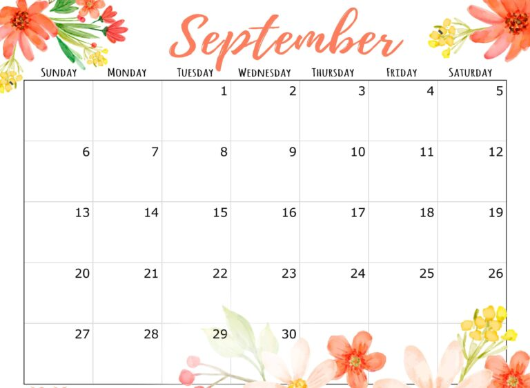 Calendar September 2021 Cute 5