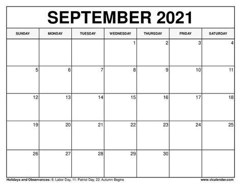 Calendar September 2021 Through June 2022 6