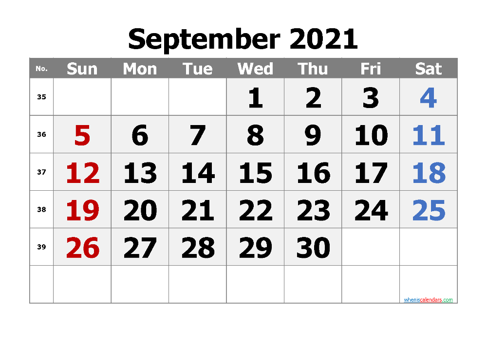 Jewish Calendar For September 2021 5