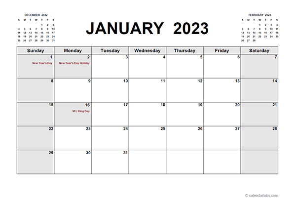 2023 Printable Calendar PDF - Free Printable Templates