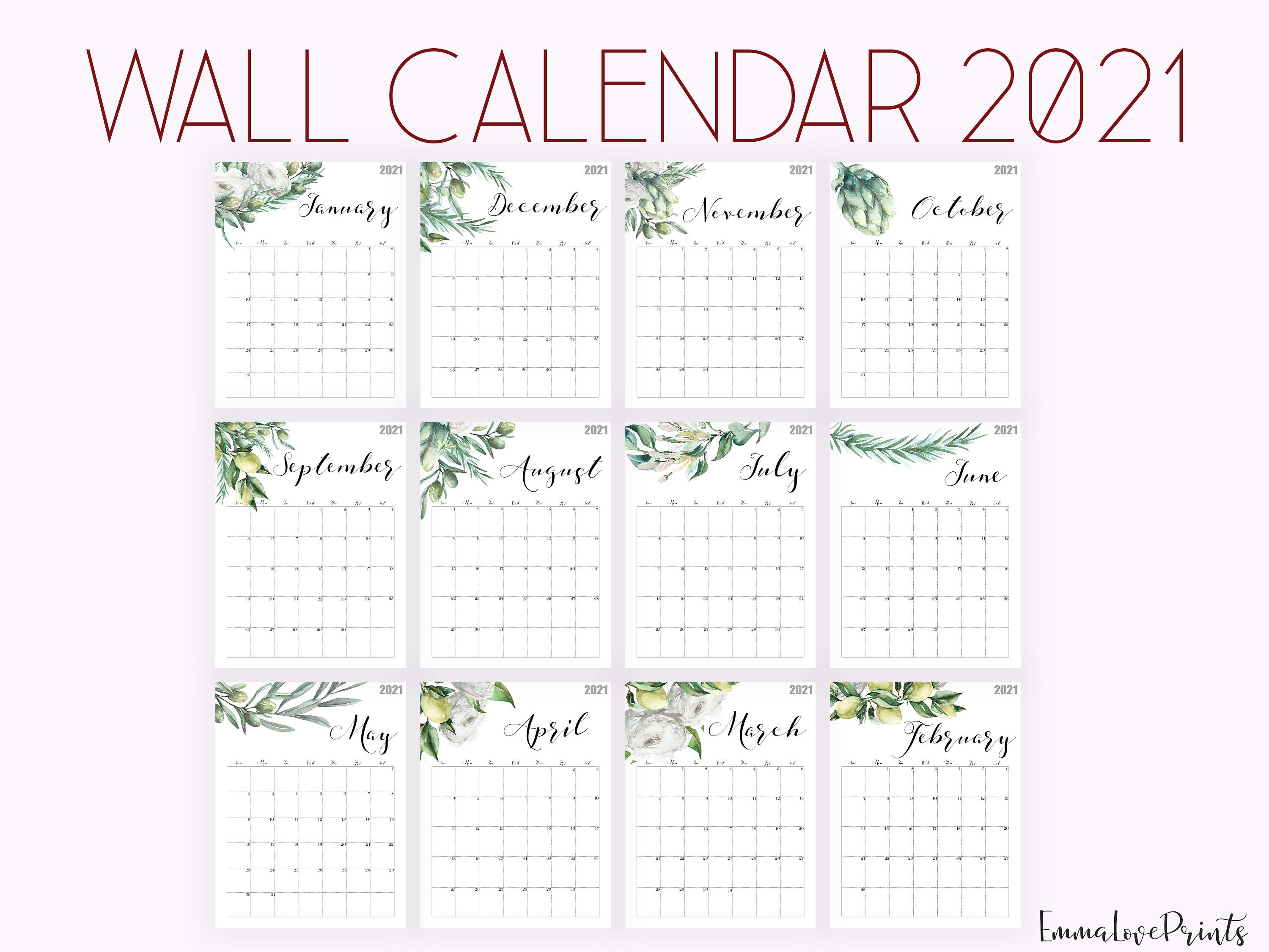 20+ Aesthetic Calendar 2021 Design - Free Download ...