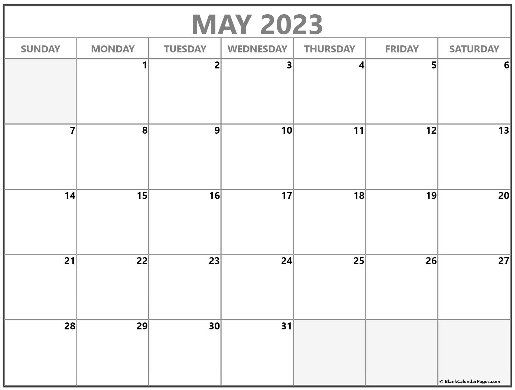 May 2023 calendar | free printable calendar