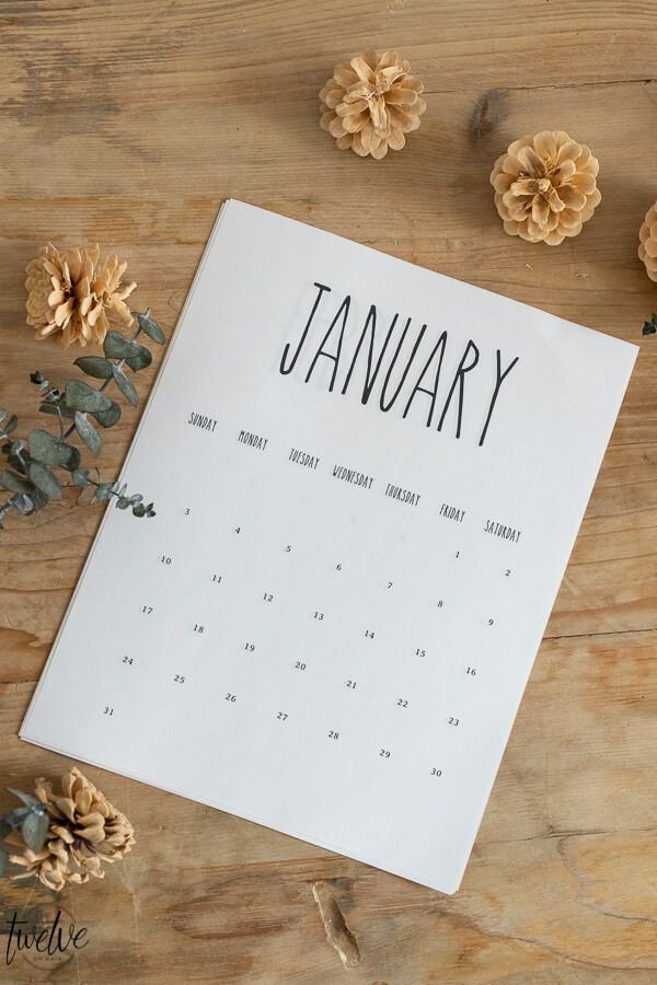 FREE Rae Dunn Inspired 2021 Printable Calendar in 2021 | Printable