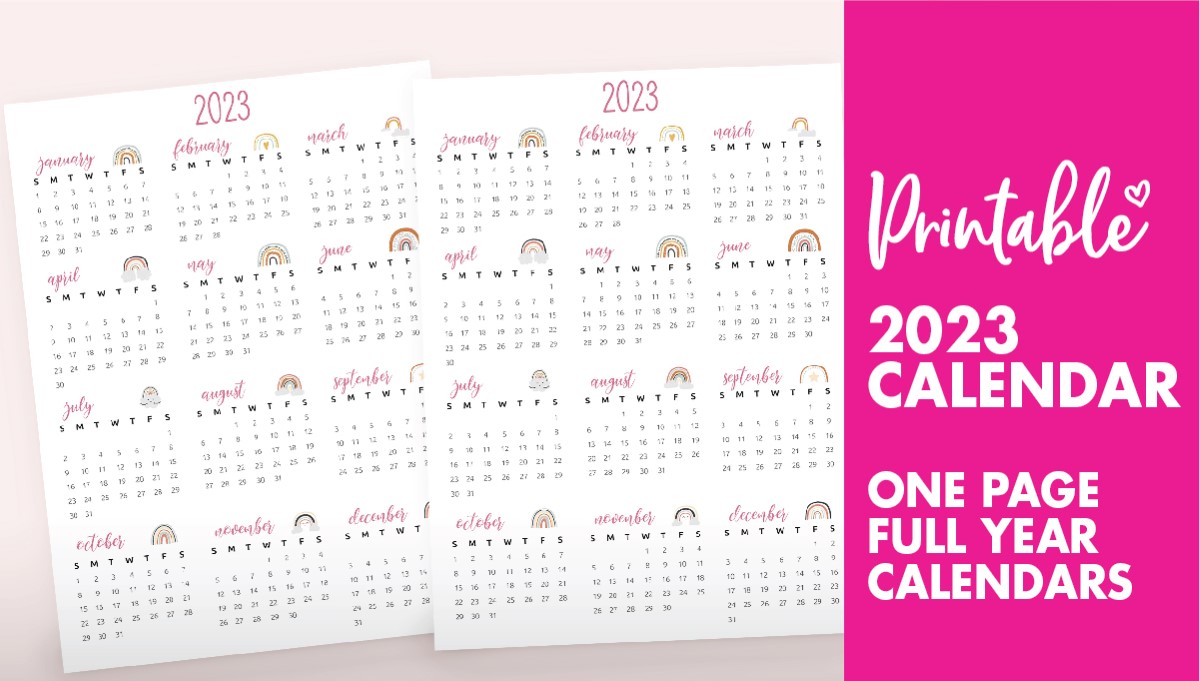 Printable 2023 Calendar One Page - World of Printables