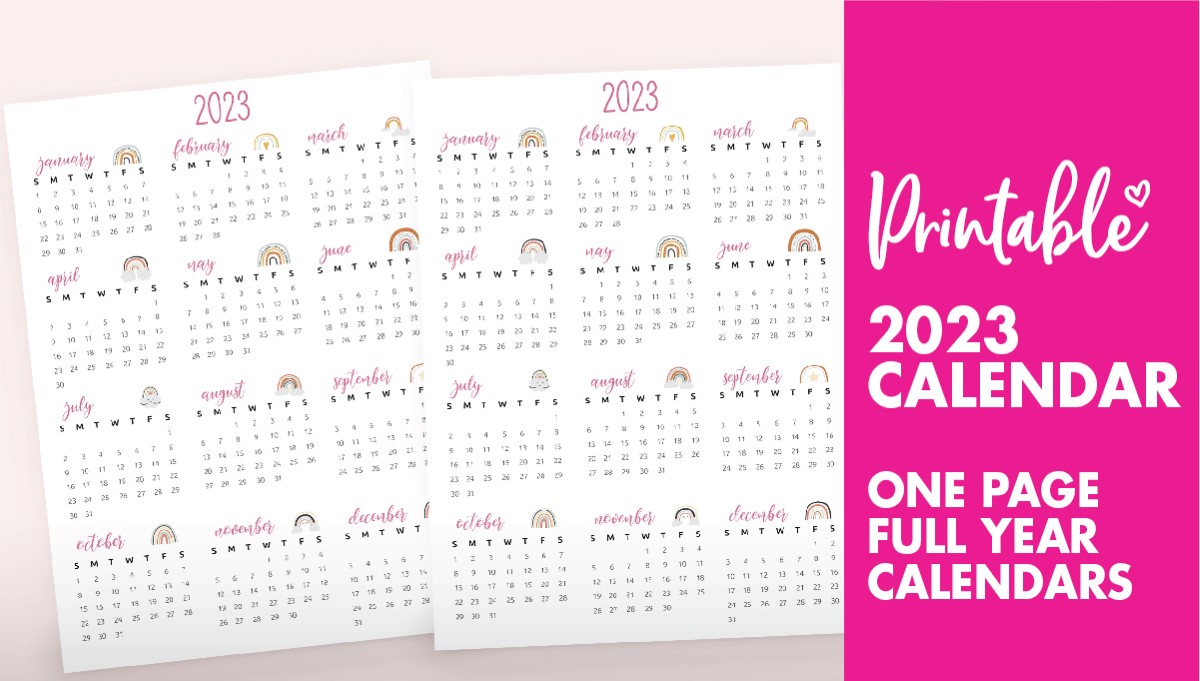Printable 2023 Calendar One Page - World of Printables