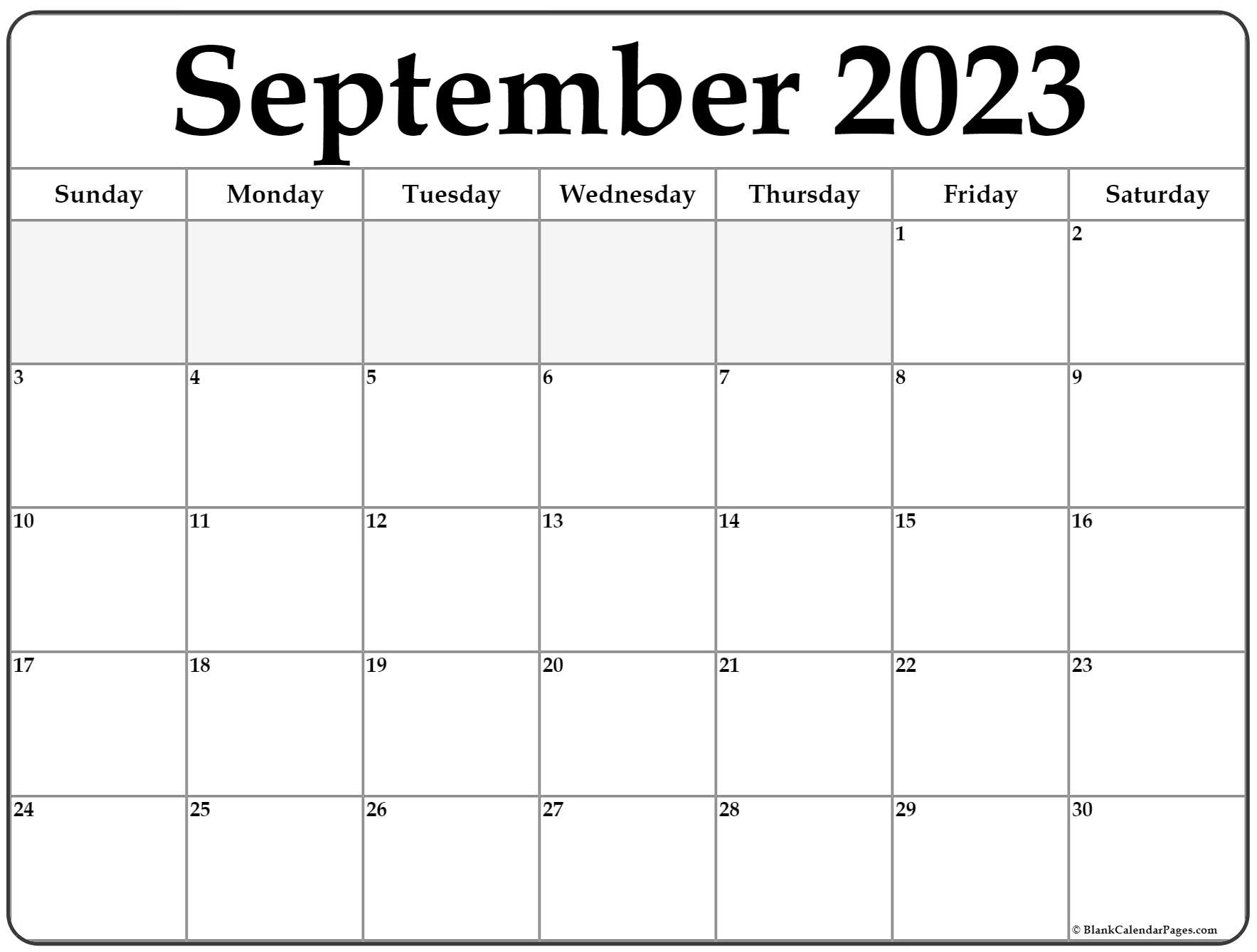 September 2023 calendar | free printable calendar templates