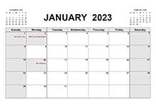 2023 PDF Yearly Calendar With Holidays - Free Printable Templates
