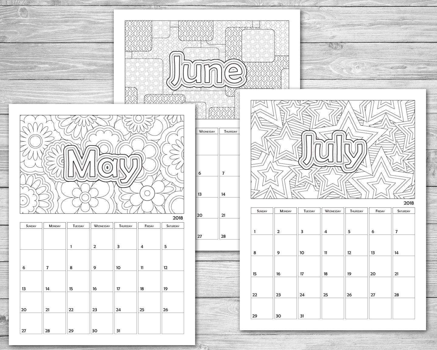 School Year Printable Coloring Calendar August 2022-2023 | Etsy Canada