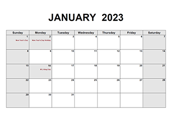 Printable 2023 PDF Calendar Templates - CalendarLabs