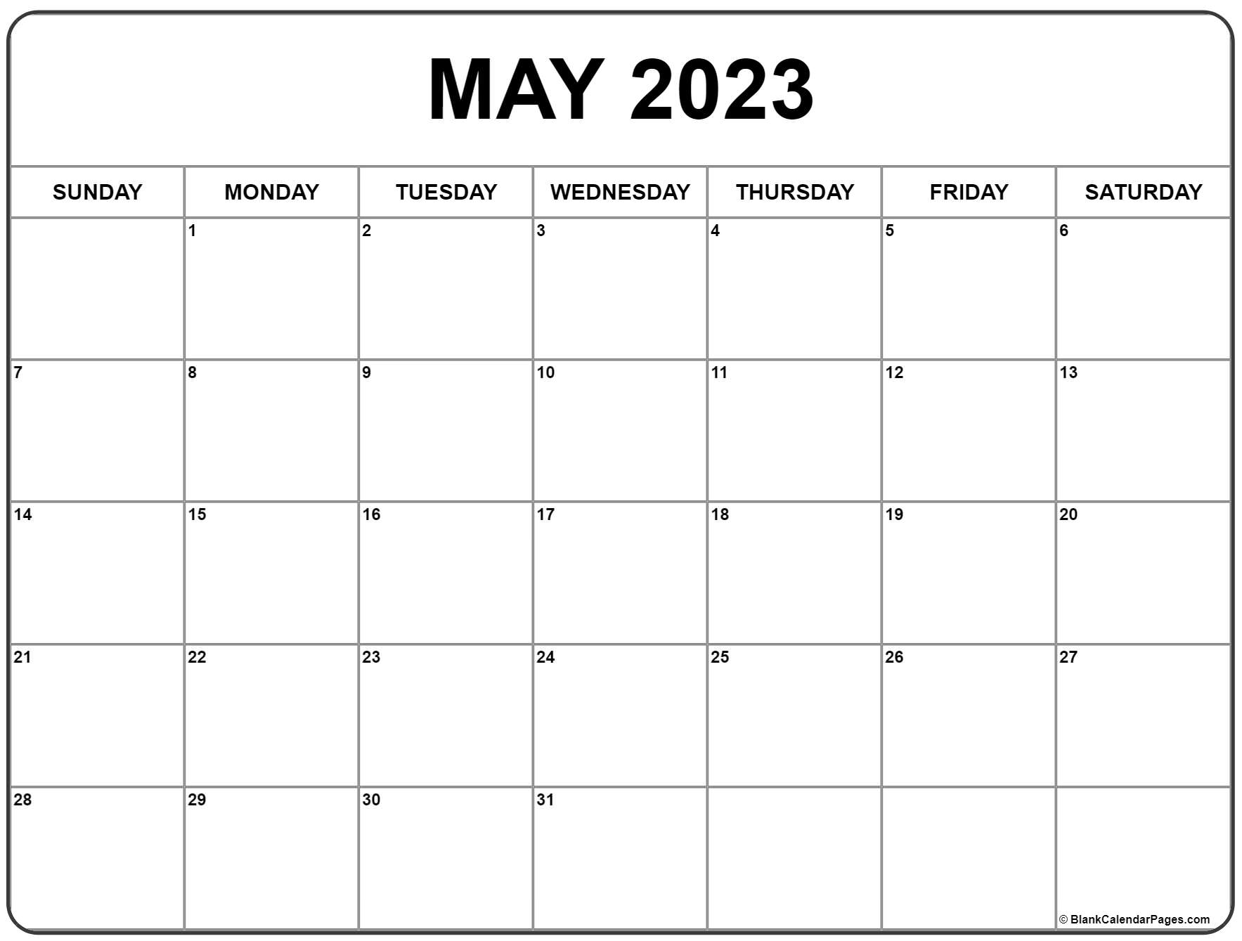 May 2023 calendar | free printable calendar