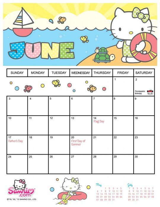 Sanrio Printable Calender 2021 – Calendar Template 2022